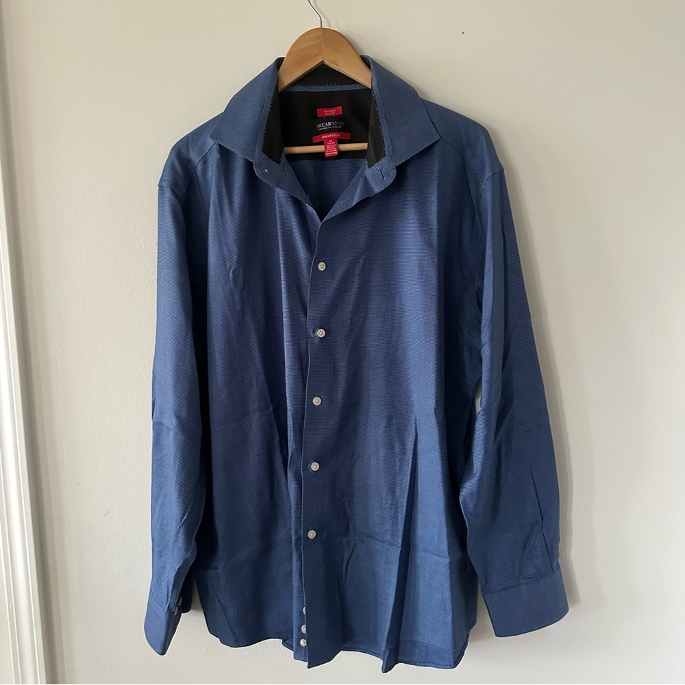 Kenneth Cole Awearness Slim Blue Button Down Shirt (KK)